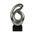 Matte Abstract Sculpture Large Silver